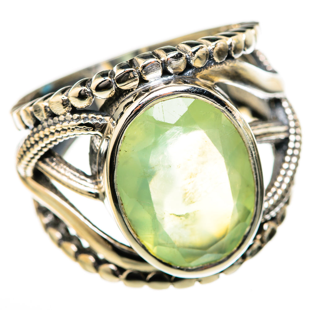 Prehnite Rings handcrafted by Ana Silver Co - RING128100 - Photo 2