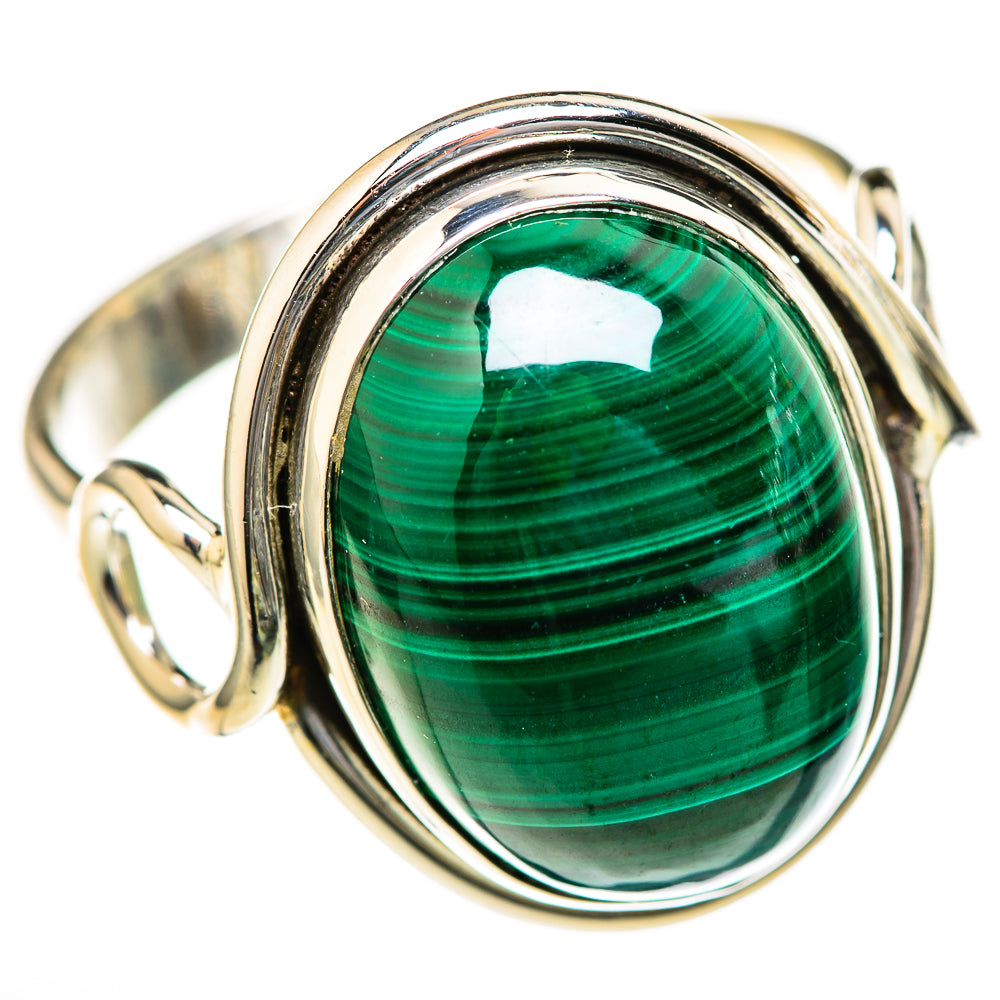 Malachite Rings handcrafted by Ana Silver Co - RING128102 - Photo 2