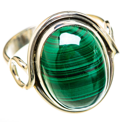 Malachite Rings handcrafted by Ana Silver Co - RING128102 - Photo 2
