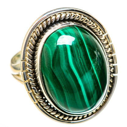 Malachite Rings handcrafted by Ana Silver Co - RING128104 - Photo 2
