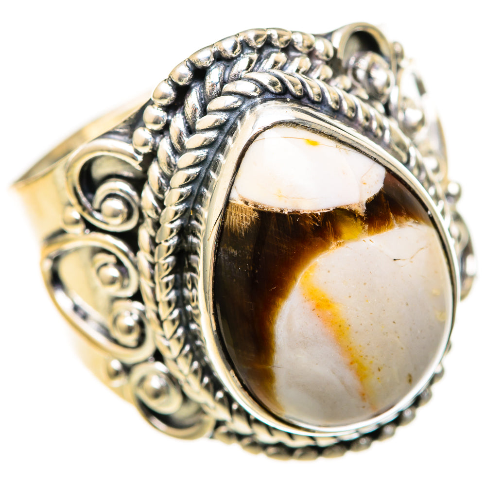 Peanut Wood Jasper Rings handcrafted by Ana Silver Co - RING128106 - Photo 2