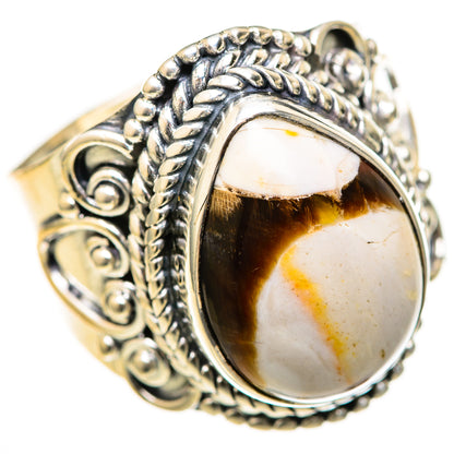 Peanut Wood Jasper Rings handcrafted by Ana Silver Co - RING128106 - Photo 2