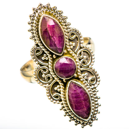 Red Sillimanite Rings handcrafted by Ana Silver Co - RING128107 - Photo 2