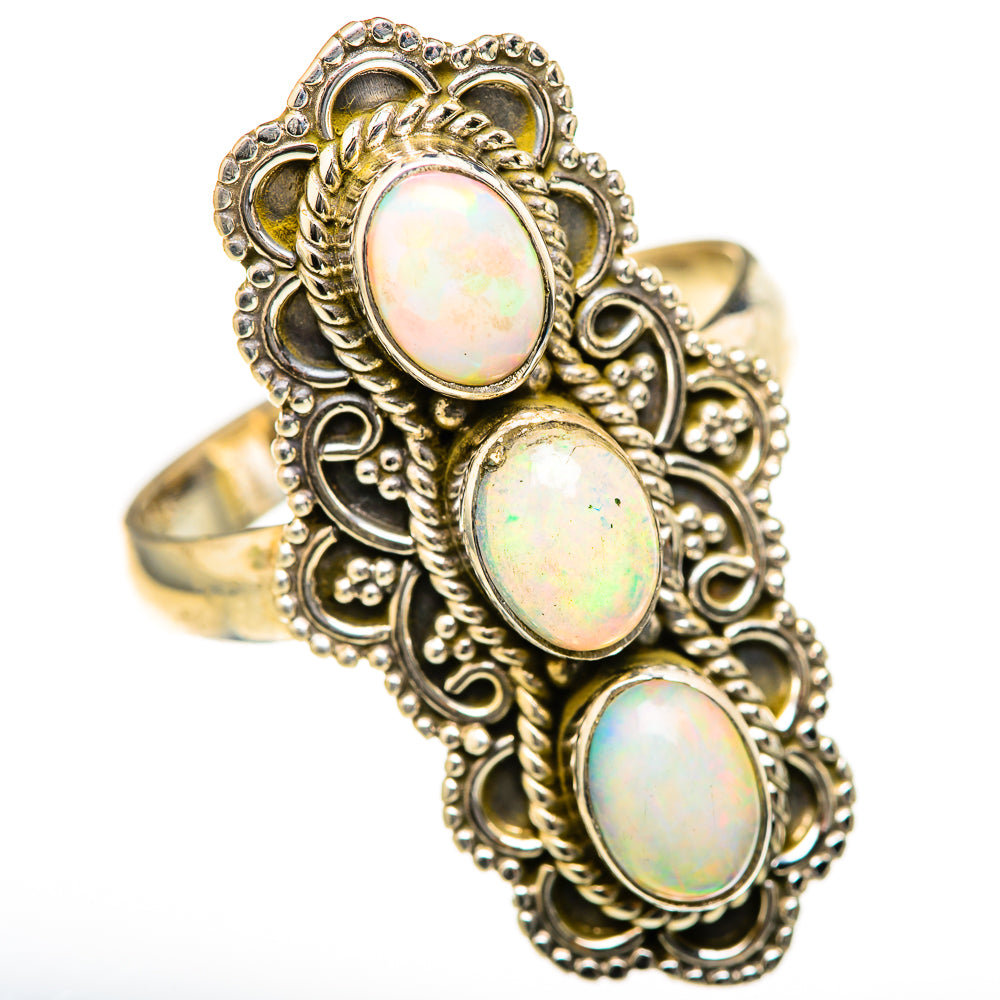 Ethiopian Opal Rings handcrafted by Ana Silver Co - RING128117 - Photo 2