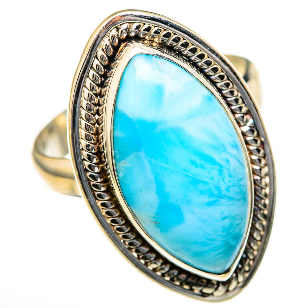 Larimar Rings handcrafted by Ana Silver Co - RING128122 - Photo 2