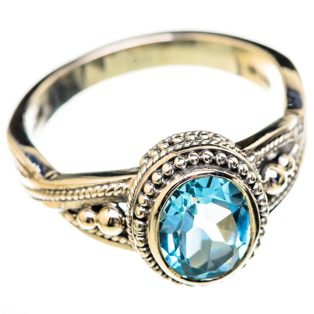 Blue Topaz Rings handcrafted by Ana Silver Co - RING128124 - Photo 2