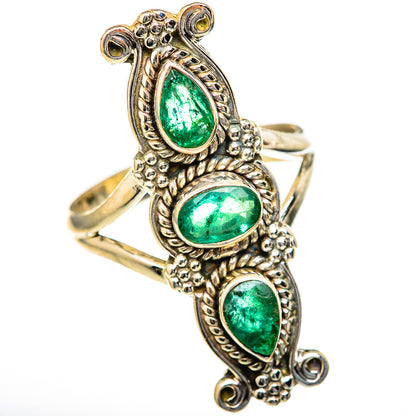 Zambian Emerald Rings handcrafted by Ana Silver Co - RING128125 - Photo 2