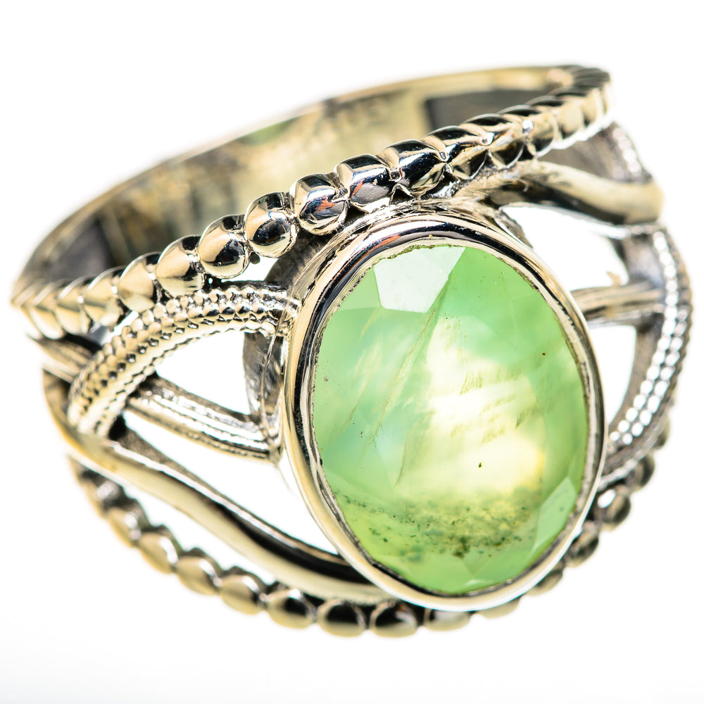 Prehnite Rings handcrafted by Ana Silver Co - RING128127 - Photo 2