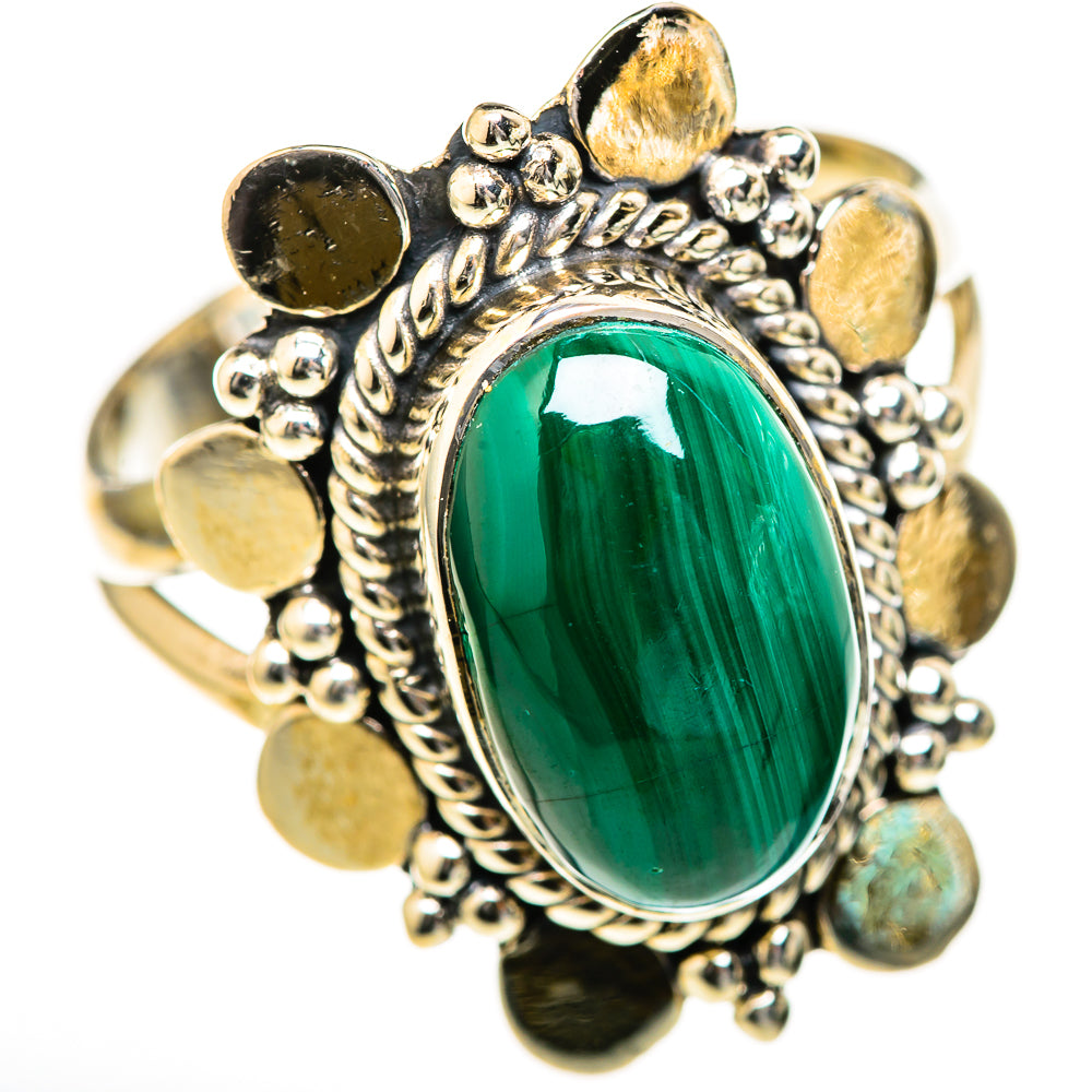 Malachite Rings handcrafted by Ana Silver Co - RING128128 - Photo 2