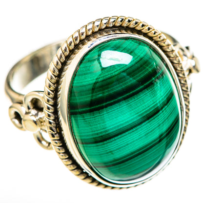 Malachite Rings handcrafted by Ana Silver Co - RING128130 - Photo 2