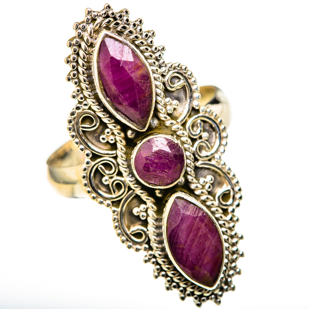 Red Sillimanite Rings handcrafted by Ana Silver Co - RING128132 - Photo 2