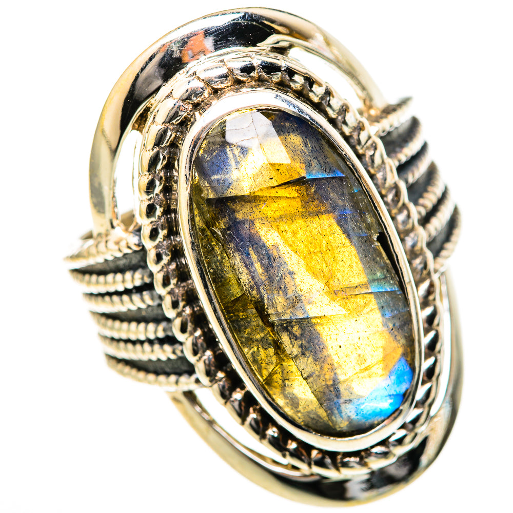 Labradorite Rings handcrafted by Ana Silver Co - RING128144 - Photo 2