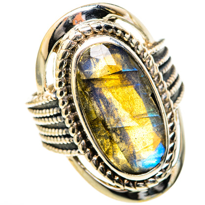 Labradorite Rings handcrafted by Ana Silver Co - RING128144 - Photo 2