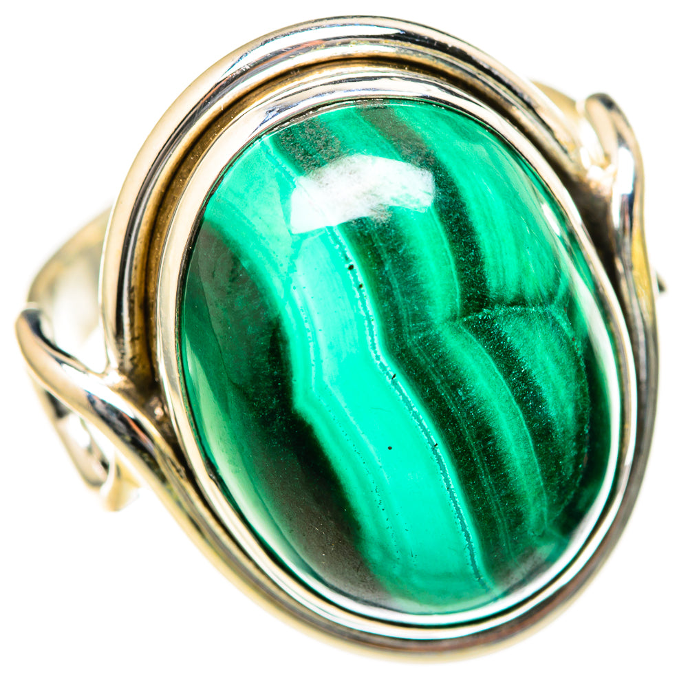 Malachite Rings handcrafted by Ana Silver Co - RING128154 - Photo 2