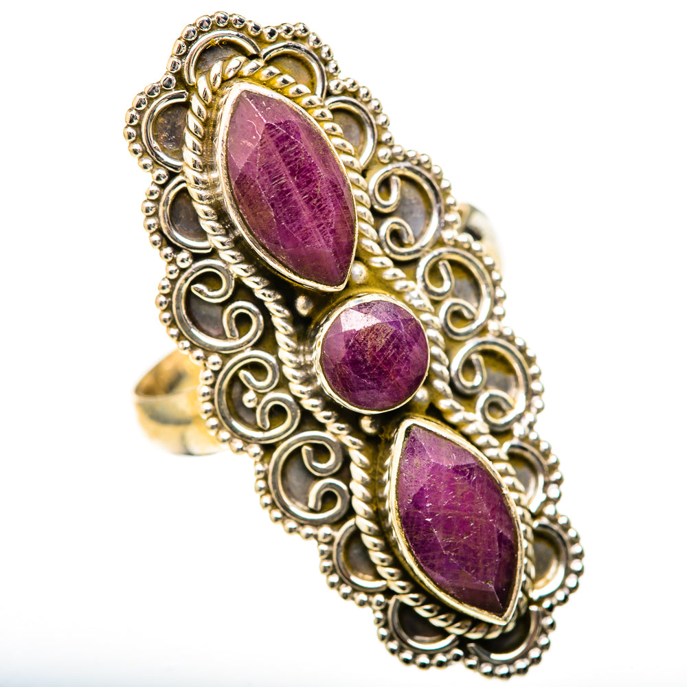 Red Sillimanite Rings handcrafted by Ana Silver Co - RING128156 - Photo 2