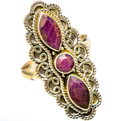 Red Sillimanite Rings handcrafted by Ana Silver Co - RING128176 - Photo 2