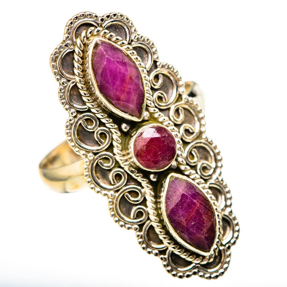 Red Sillimanite Rings handcrafted by Ana Silver Co - RING128198 - Photo 2