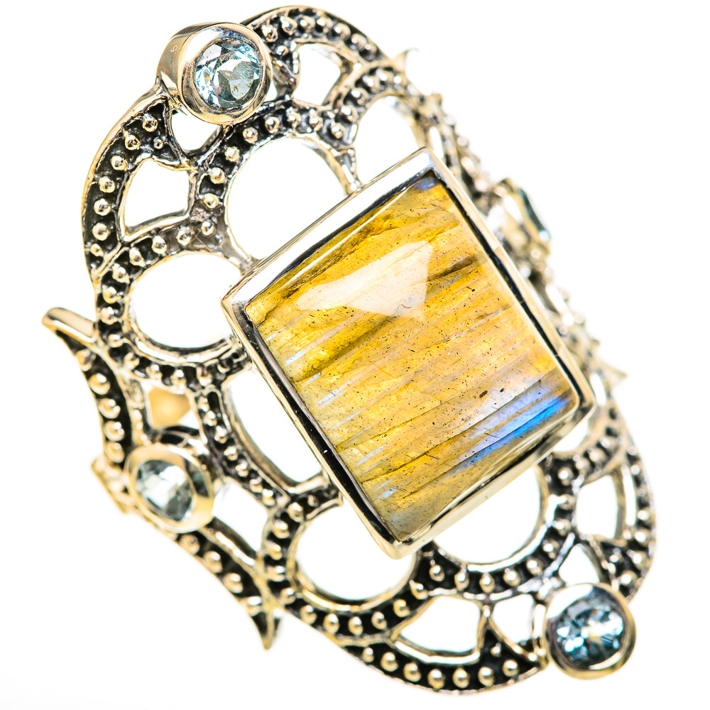 Labradorite Rings handcrafted by Ana Silver Co - RING128211 - Photo 2