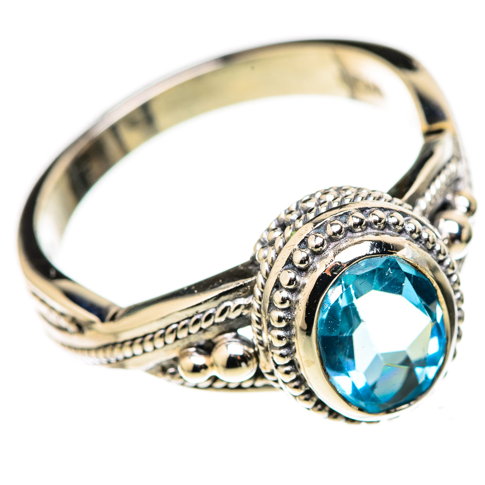 Blue Topaz Rings handcrafted by Ana Silver Co - RING128218 - Photo 2