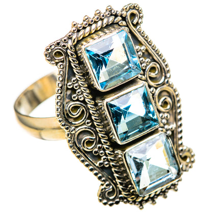 Blue Topaz Rings handcrafted by Ana Silver Co - RING128220 - Photo 2