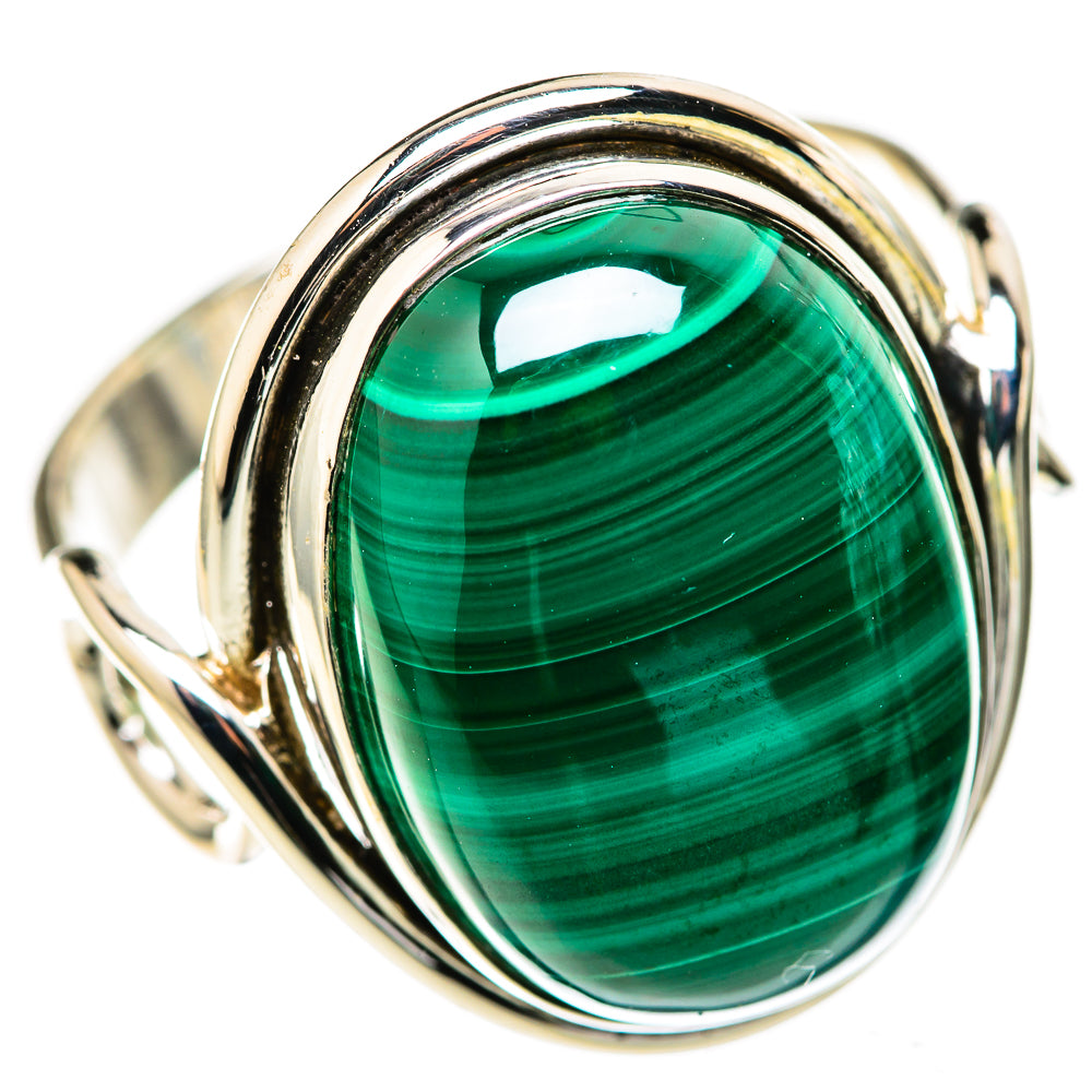 Malachite Rings handcrafted by Ana Silver Co - RING128223 - Photo 2