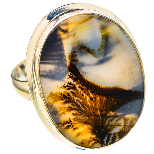 Scenic Dendritic Agate Rings handcrafted by Ana Silver Co - RING128228 - Photo 2