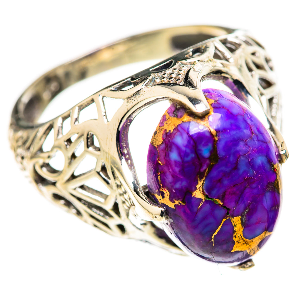 Purple Copper Composite Turquoise Rings handcrafted by Ana Silver Co - RING128236 - Photo 2