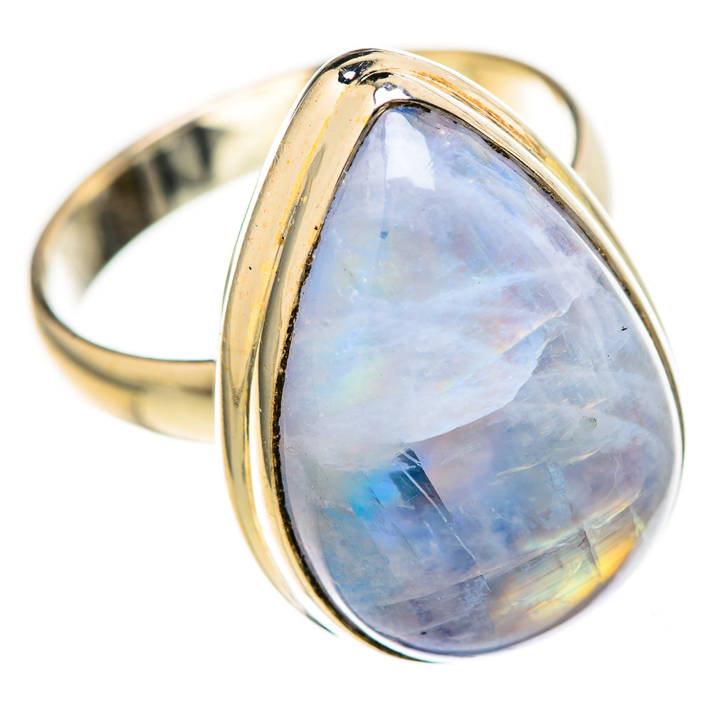 Rainbow Moonstone Rings handcrafted by Ana Silver Co - RING128239 - Photo 2