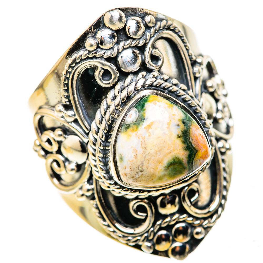 Ocean Jasper Rings handcrafted by Ana Silver Co - RING128241 - Photo 2
