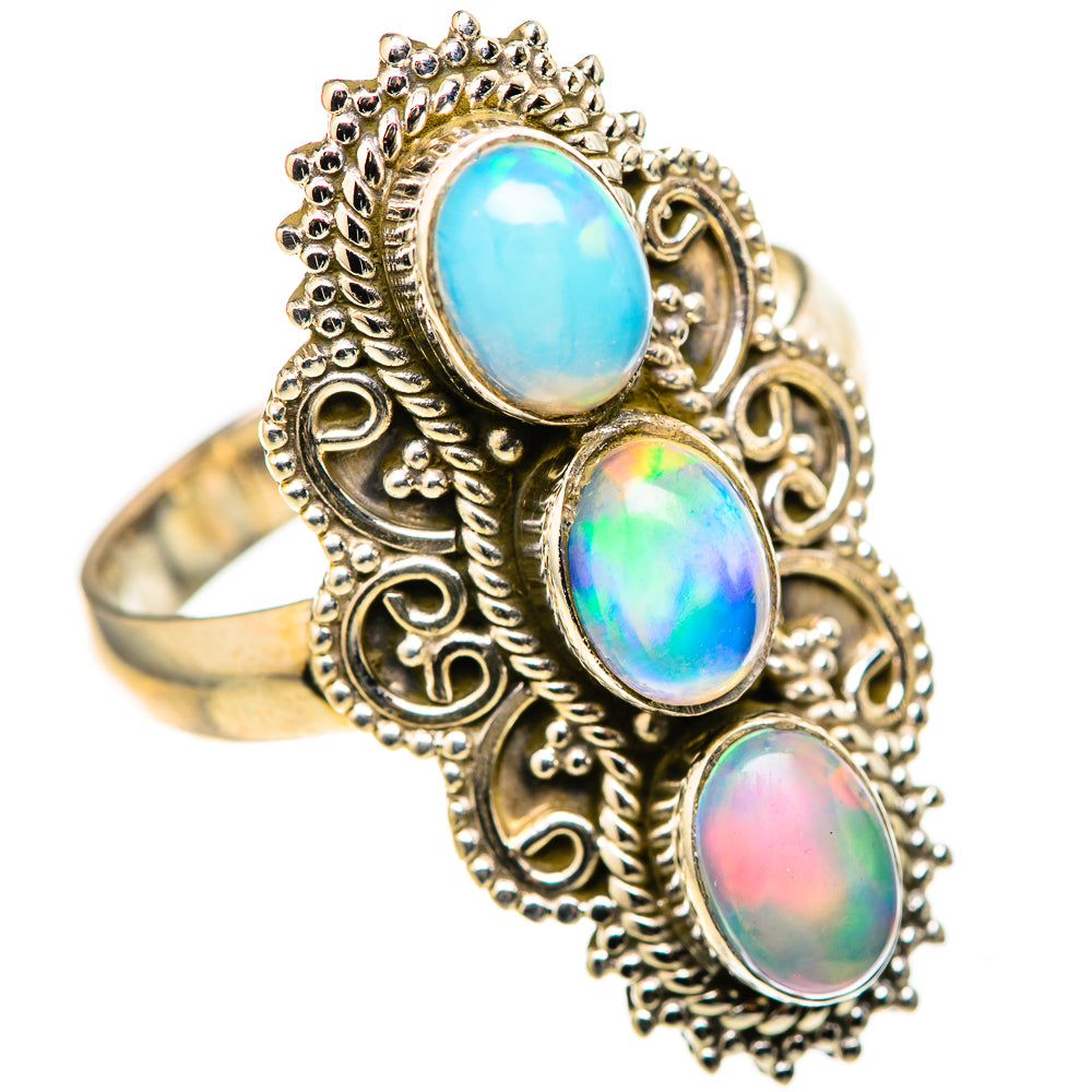 Ethiopian Opal Rings handcrafted by Ana Silver Co - RING128246 - Photo 2
