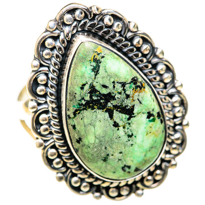 Tibetan Turquoise Rings handcrafted by Ana Silver Co - RING128259 - Photo 2