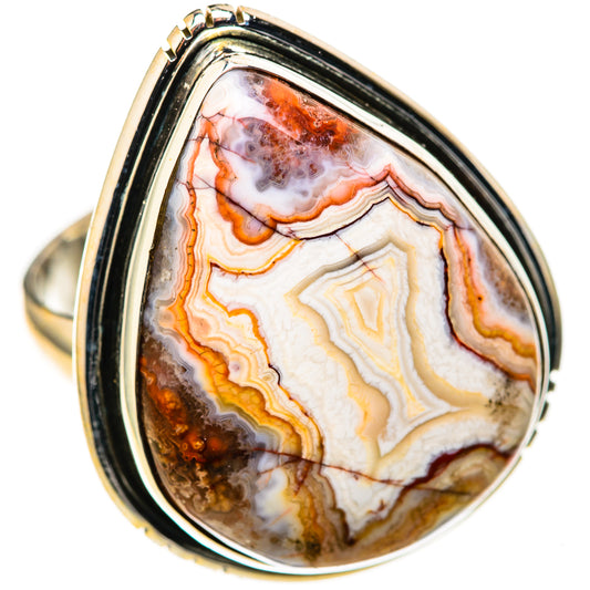 Crazy Lace Agate Rings handcrafted by Ana Silver Co - RING128260 - Photo 2
