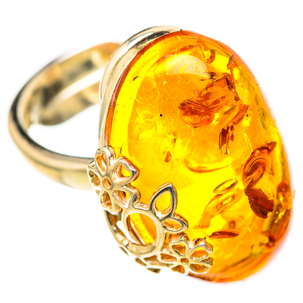 Baltic Amber Rings handcrafted by Ana Silver Co - RING128262 - Photo 2