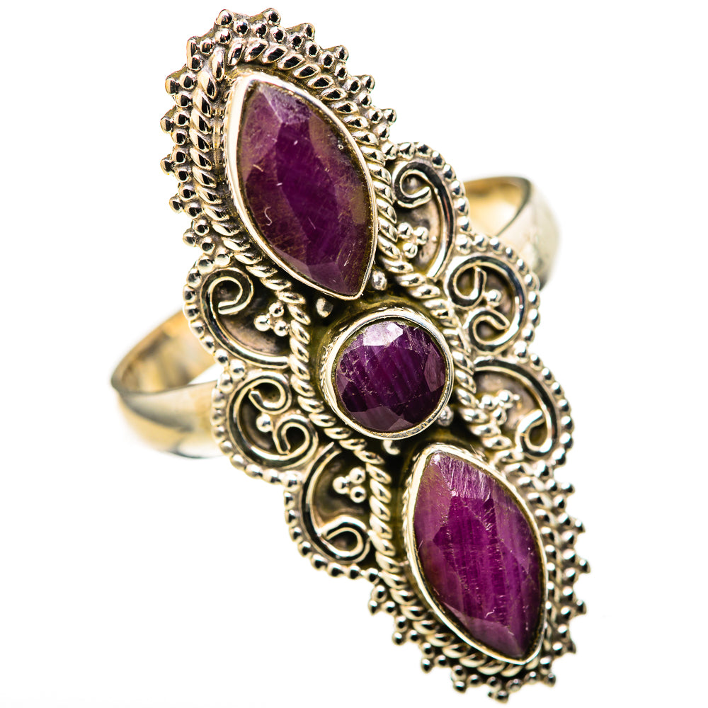 Red Sillimanite Rings handcrafted by Ana Silver Co - RING128263 - Photo 2