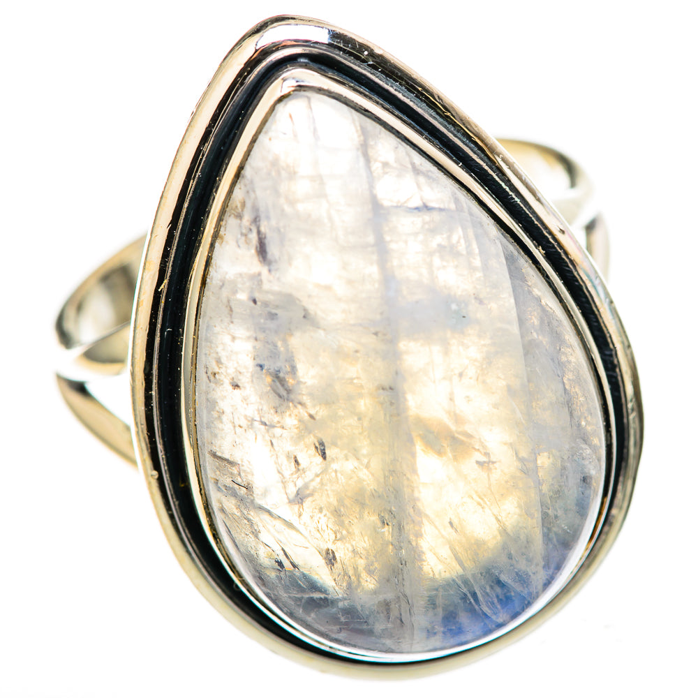 Rainbow Moonstone Rings handcrafted by Ana Silver Co - RING128269 - Photo 2