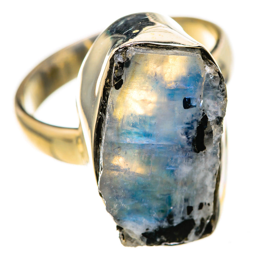 Rainbow Moonstone Rings handcrafted by Ana Silver Co - RING128270 - Photo 2