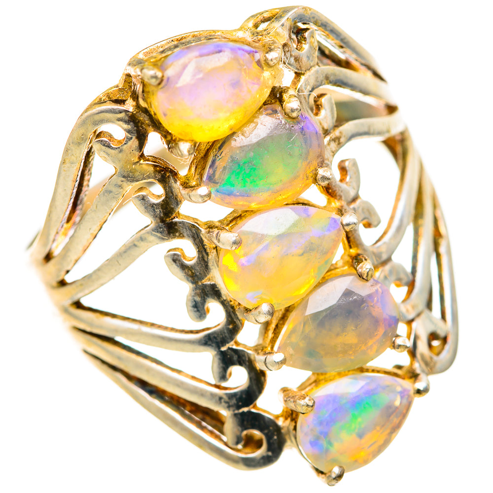 Ethiopian Opal Rings handcrafted by Ana Silver Co - RING128277 - Photo 2