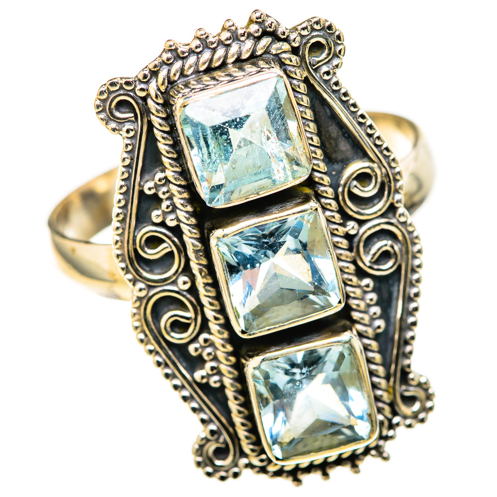 Blue Topaz Rings handcrafted by Ana Silver Co - RING128283 - Photo 2