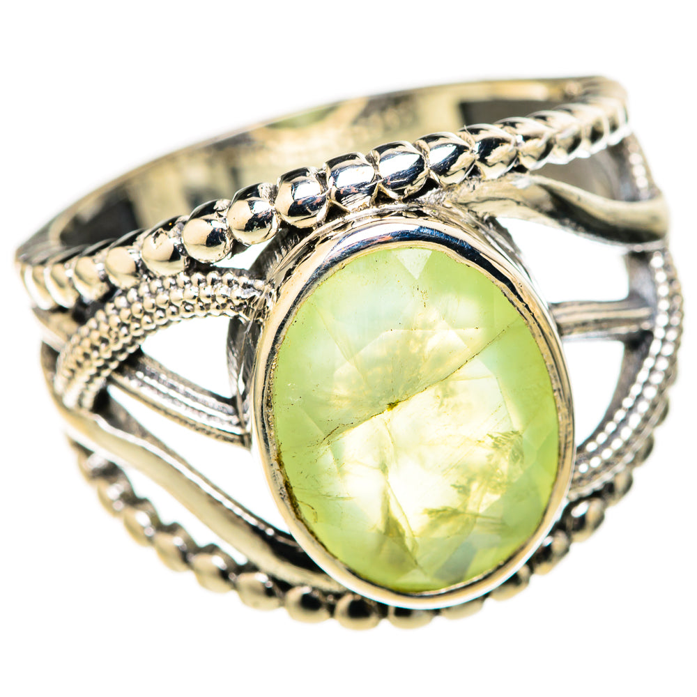 Prehnite Rings handcrafted by Ana Silver Co - RING128285 - Photo 2