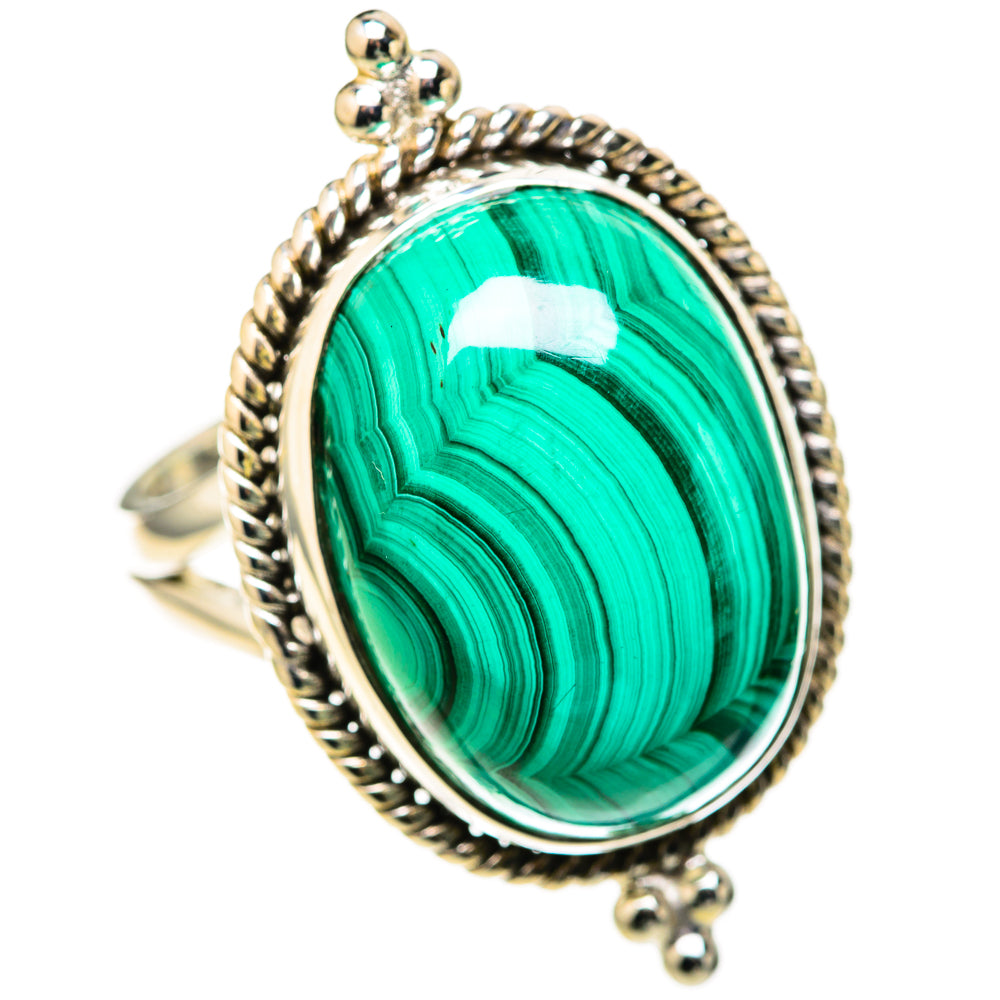 Malachite Rings handcrafted by Ana Silver Co - RING128286 - Photo 2