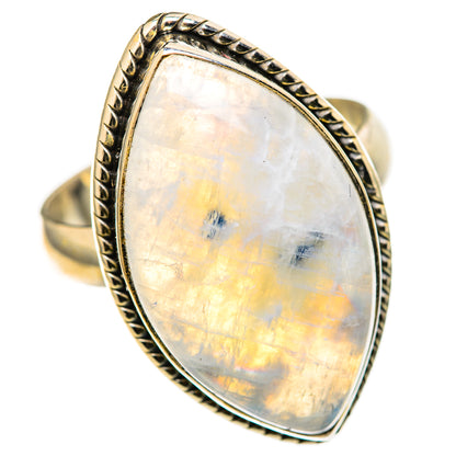Rainbow Moonstone Rings handcrafted by Ana Silver Co - RING128296 - Photo 2