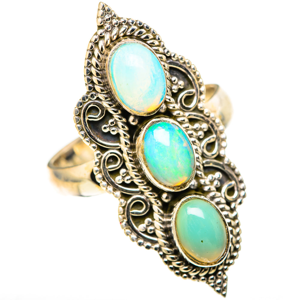 Ethiopian Opal Rings handcrafted by Ana Silver Co - RING128304 - Photo 2