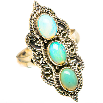 Ethiopian Opal Rings handcrafted by Ana Silver Co - RING128304 - Photo 2
