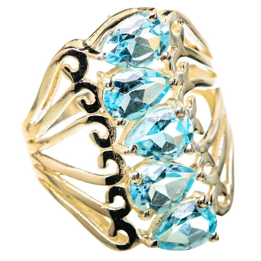 Blue Topaz Rings handcrafted by Ana Silver Co - RING128309 - Photo 2