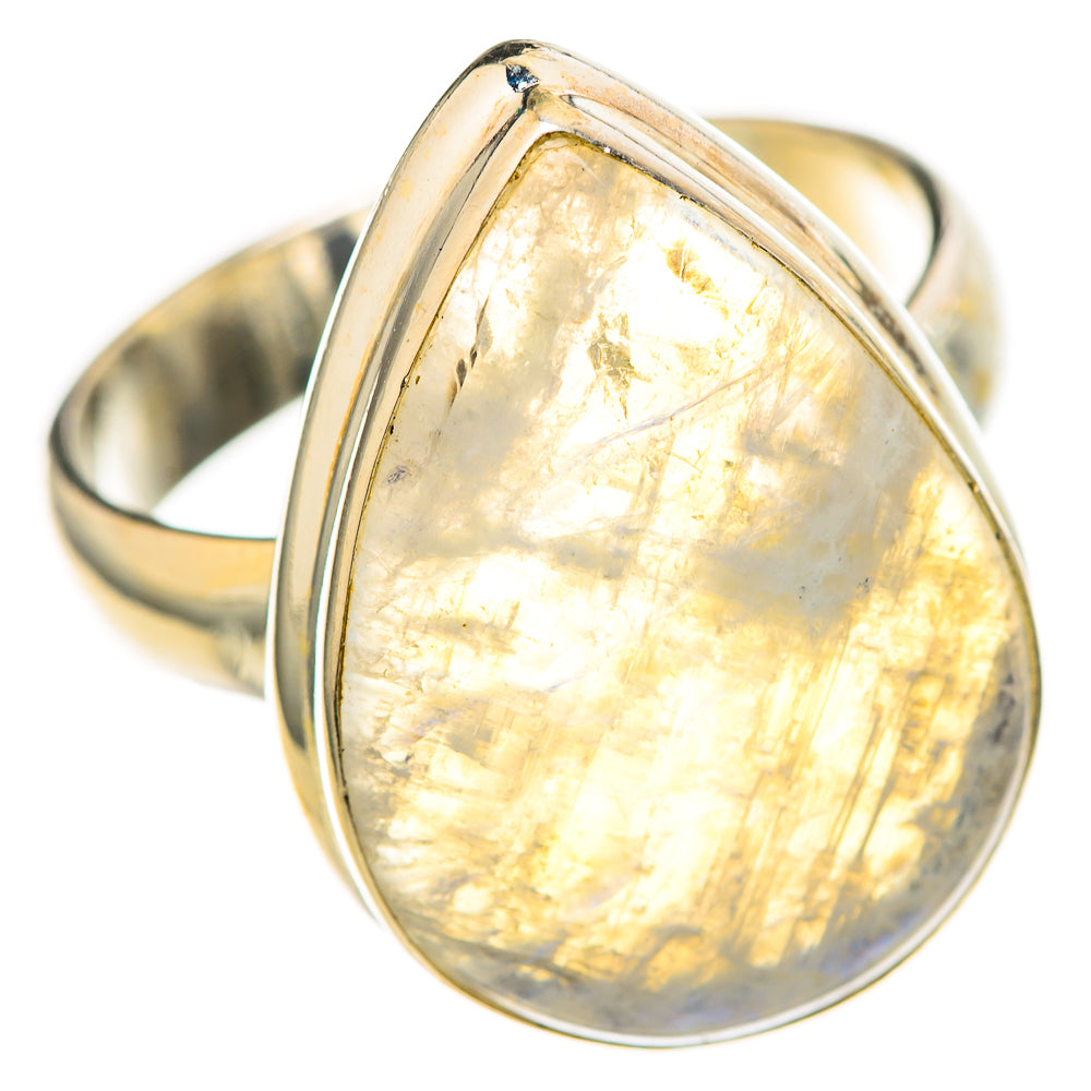 Rainbow Moonstone Rings handcrafted by Ana Silver Co - RING128323 - Photo 2