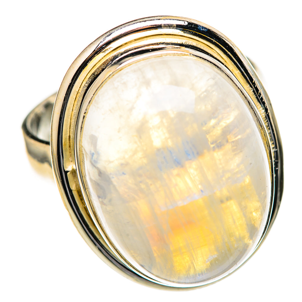 Rainbow Moonstone Rings handcrafted by Ana Silver Co - RING128324 - Photo 2