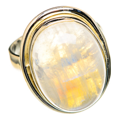 Rainbow Moonstone Rings handcrafted by Ana Silver Co - RING128324 - Photo 2