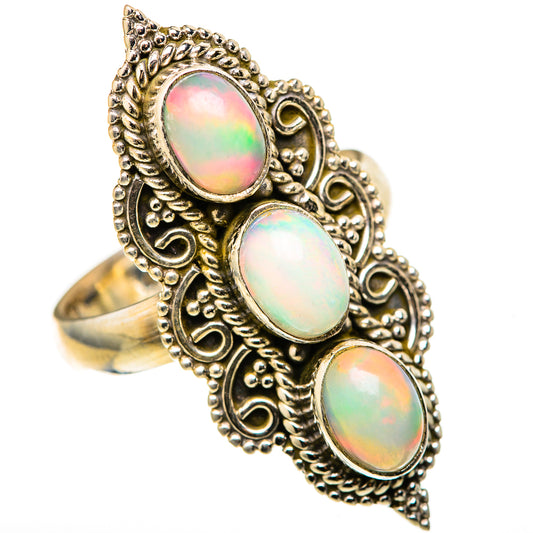 Ethiopian Opal Rings handcrafted by Ana Silver Co - RING128332 - Photo 2