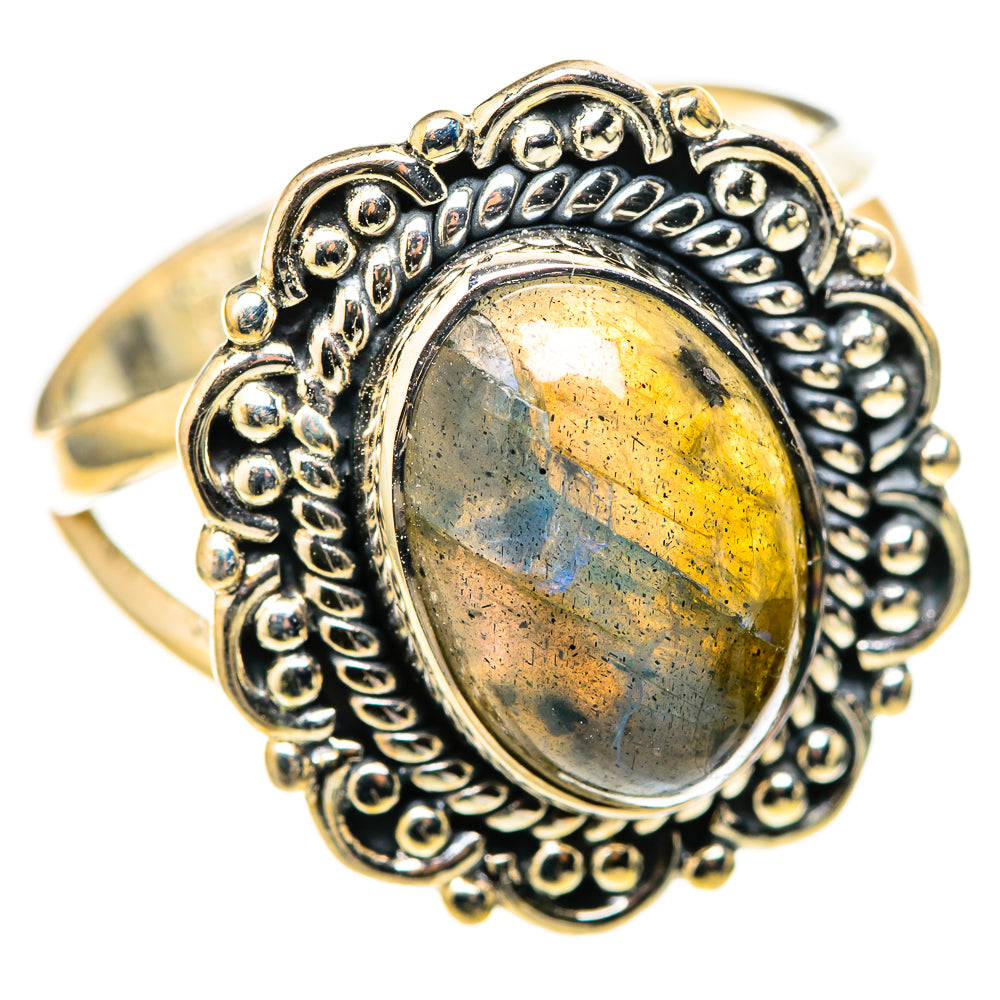 Labradorite Rings handcrafted by Ana Silver Co - RING128338 - Photo 2