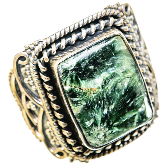 Seraphinite Rings handcrafted by Ana Silver Co - RING128340 - Photo 2
